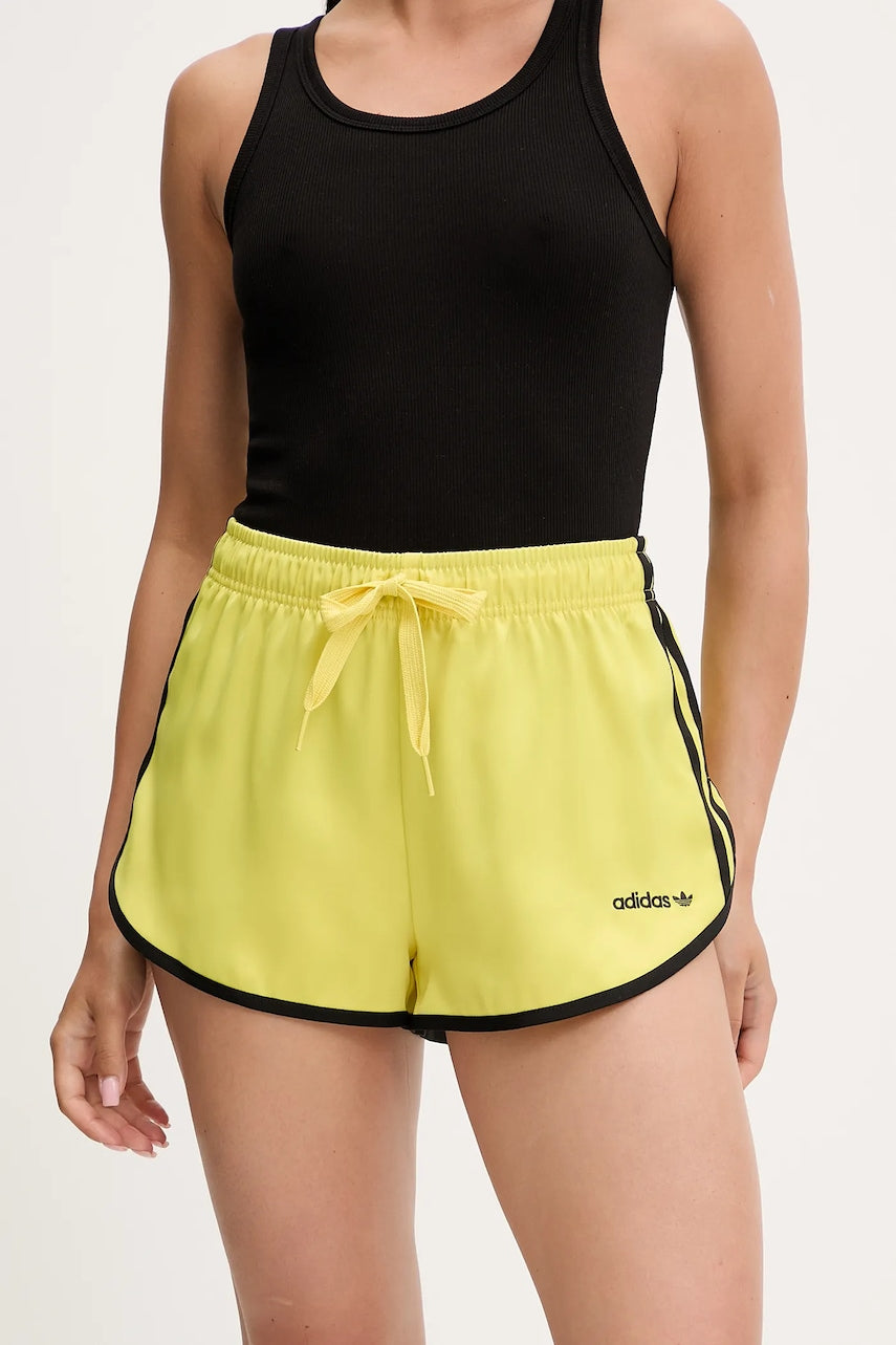 Kratke hlače adidas Originals Sprinter Shorts boja: žuta, s aplikacijom, visoki struk, JD3611