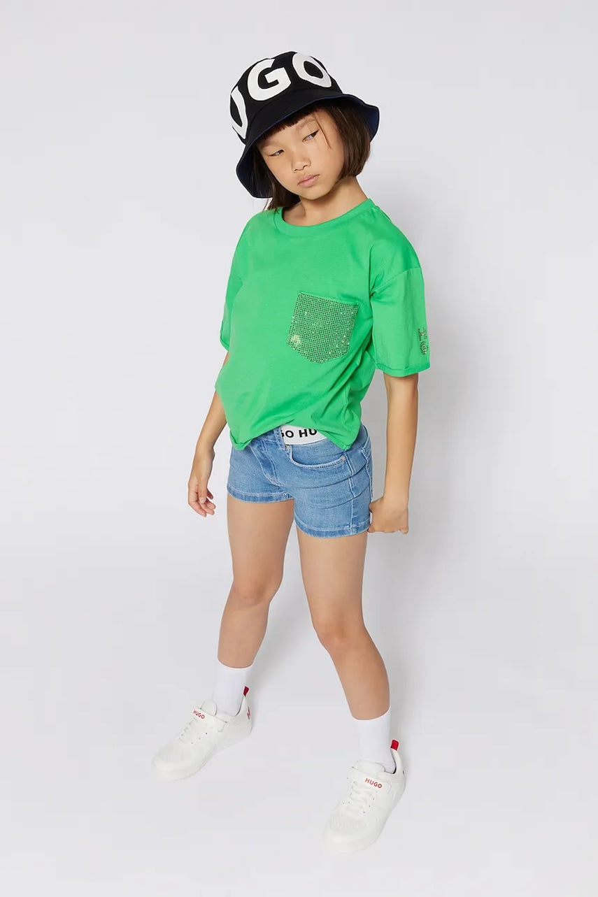 Otroške kratke hlače iz jeansa HUGO G00407