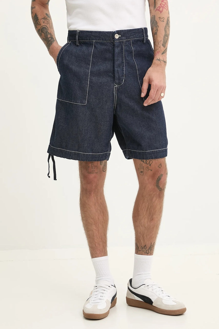 Traper kratke hlače C.P. Company za muškarce, boja: tamno plava, 18CMBE158A110295W