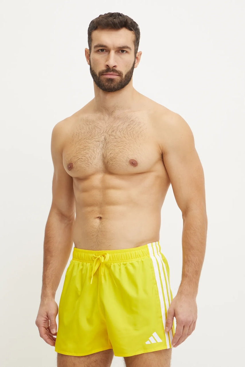Kratke hlače za kupanje adidas 3S BLD SH 3IN boja: žuta, JD4235