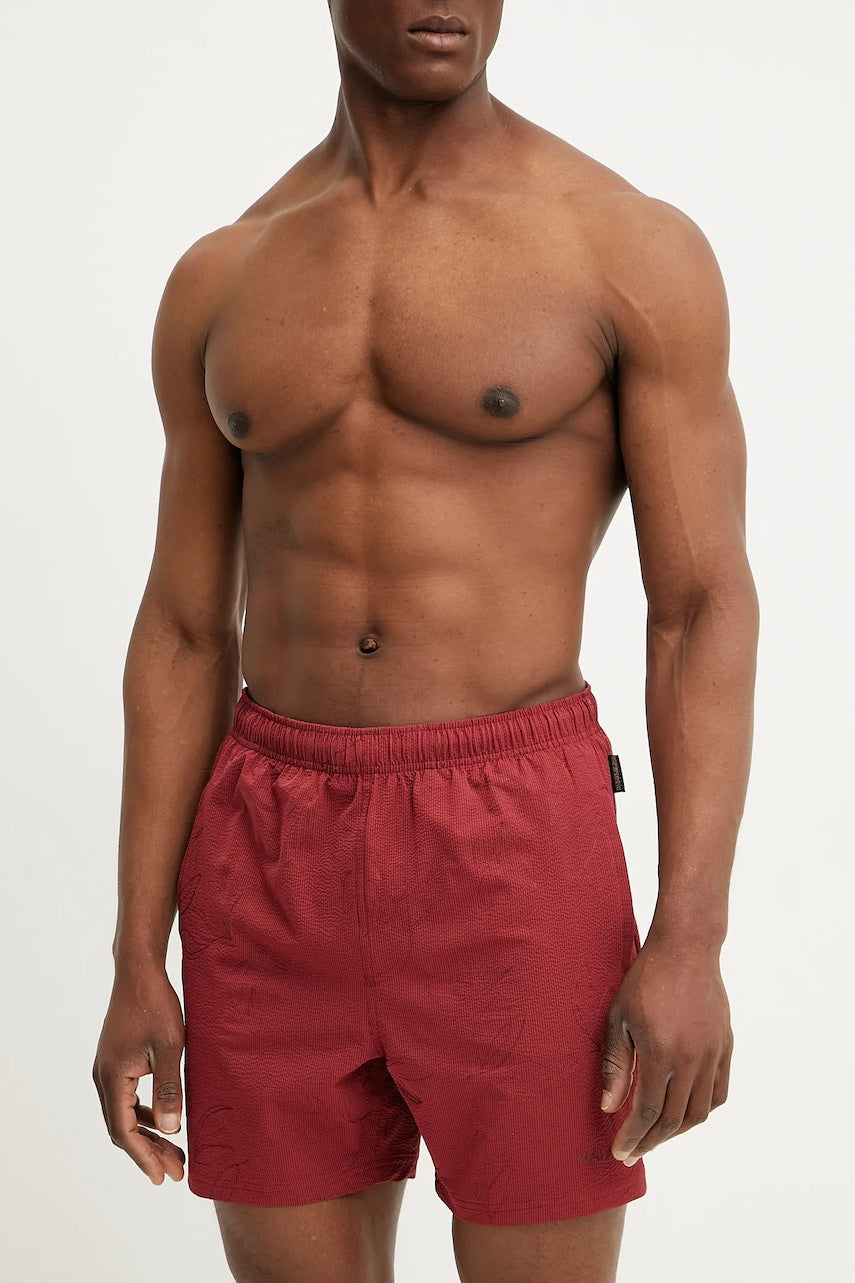 Kratke hlače za kupanje Napapijri V-Brolio boja: crvena, NP0A4IBMFCR1