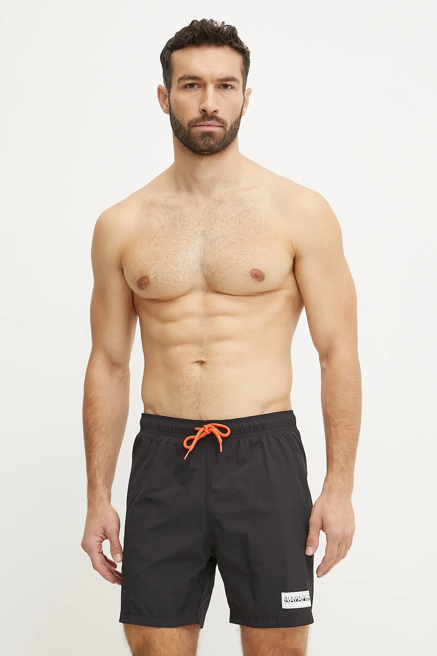 Kratke hlače za kupanje Napapijri V-Box boja: crna, NP0A4IBK0411