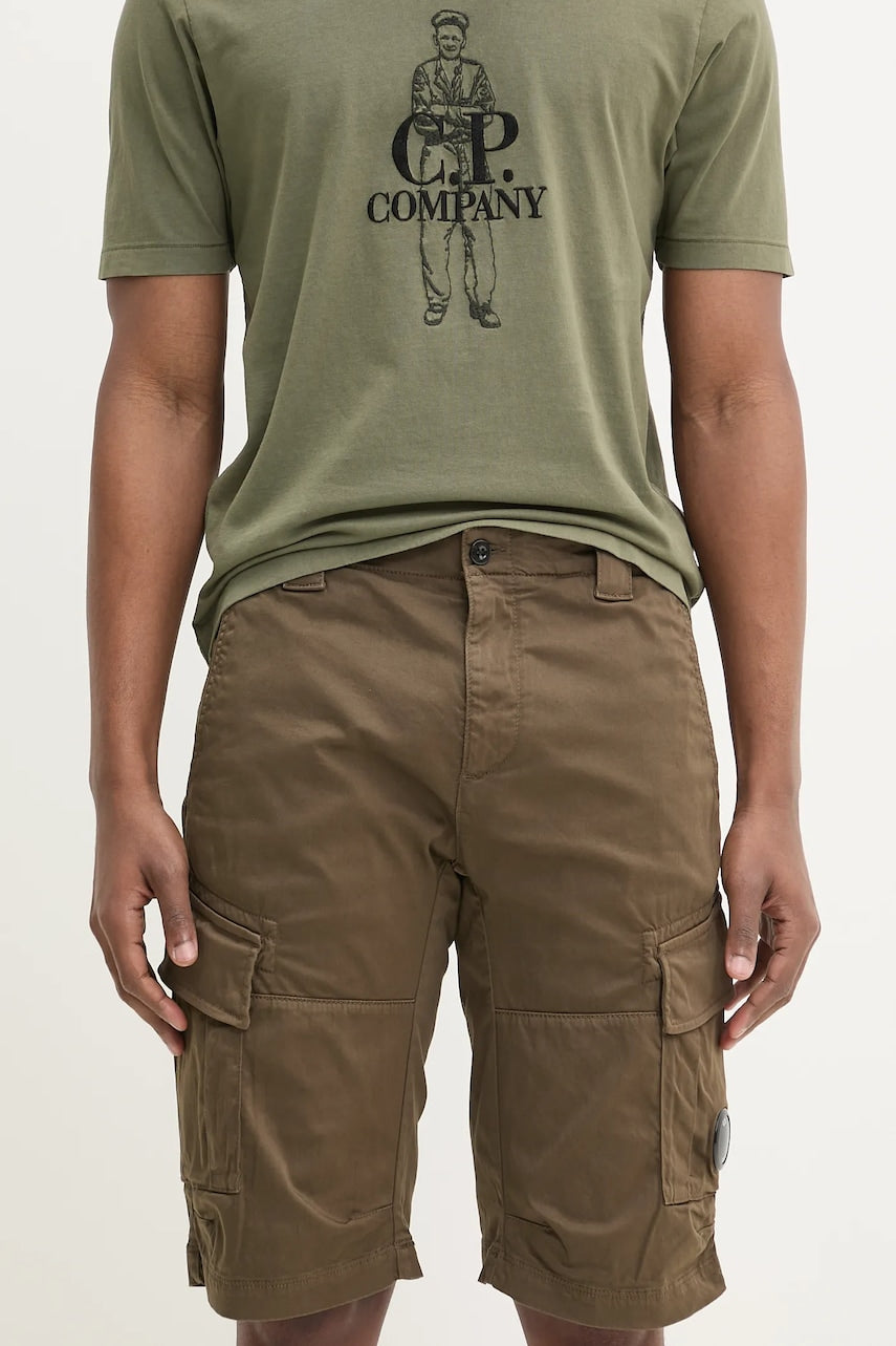 Kratke hlače C.P. Company za muškarce, boja: zelena, 18CMBE116A005694G