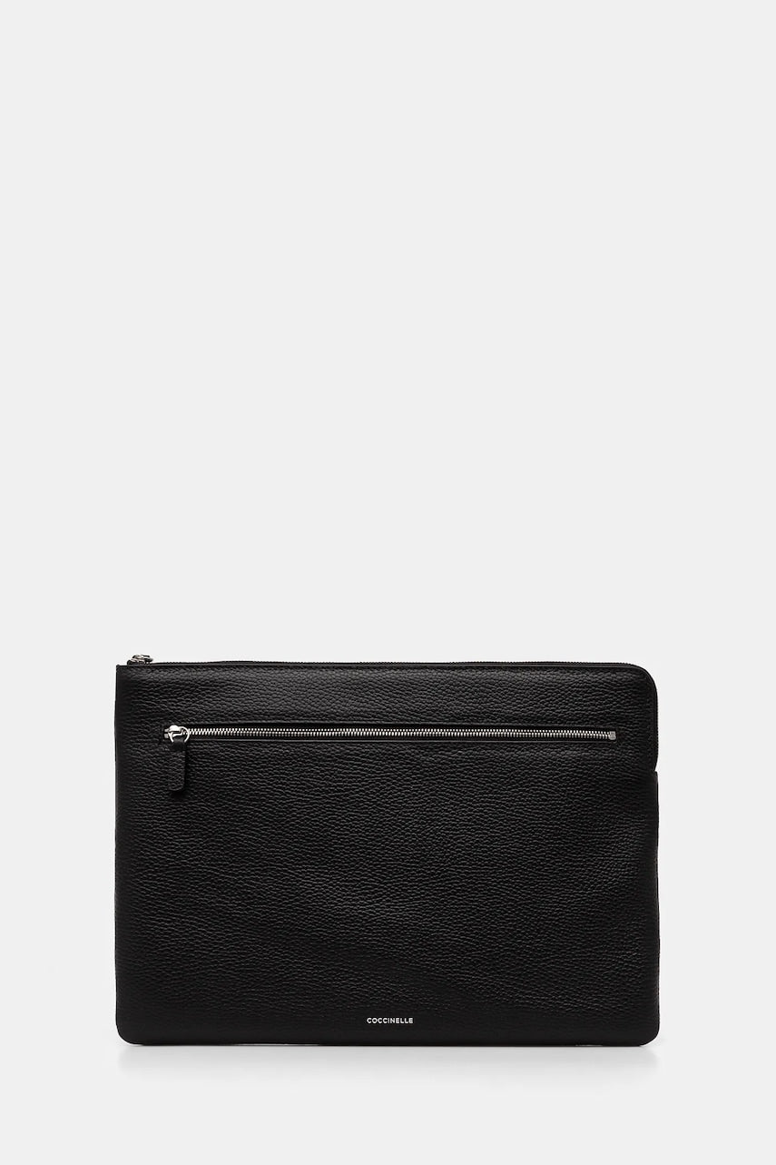 Kožna torba za laptop Coccinelle boja: crna, E5 MUK 86 01 01