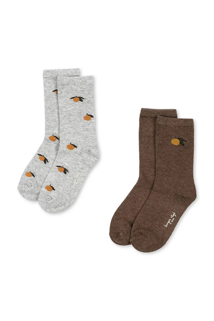 Dječje čarape Konges Sløjd 2 PACK LEMON SOCKS 2-pack boja: siva, KS104177