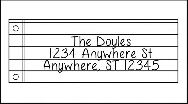 Rectangle Designer Notebook Stamp