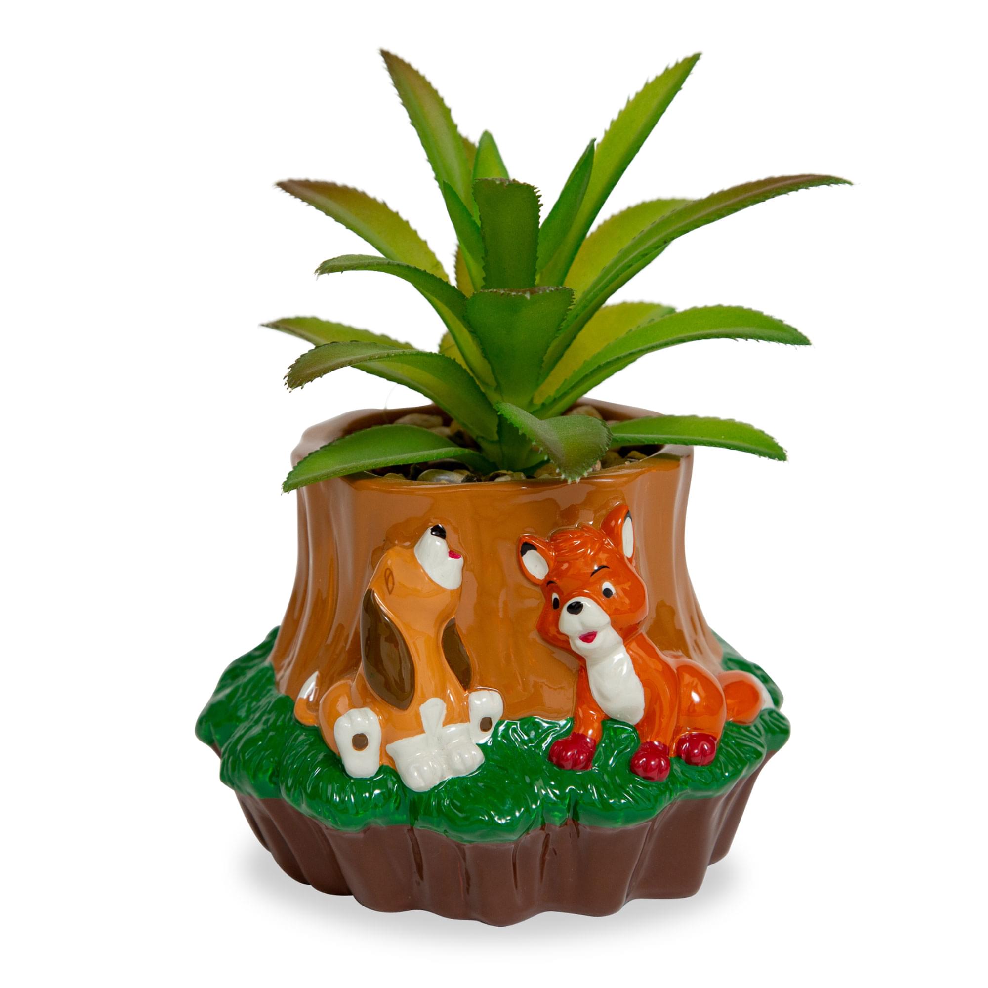 Disney The Fox and the Hound 4" Mini Planter With Artificial Succulent