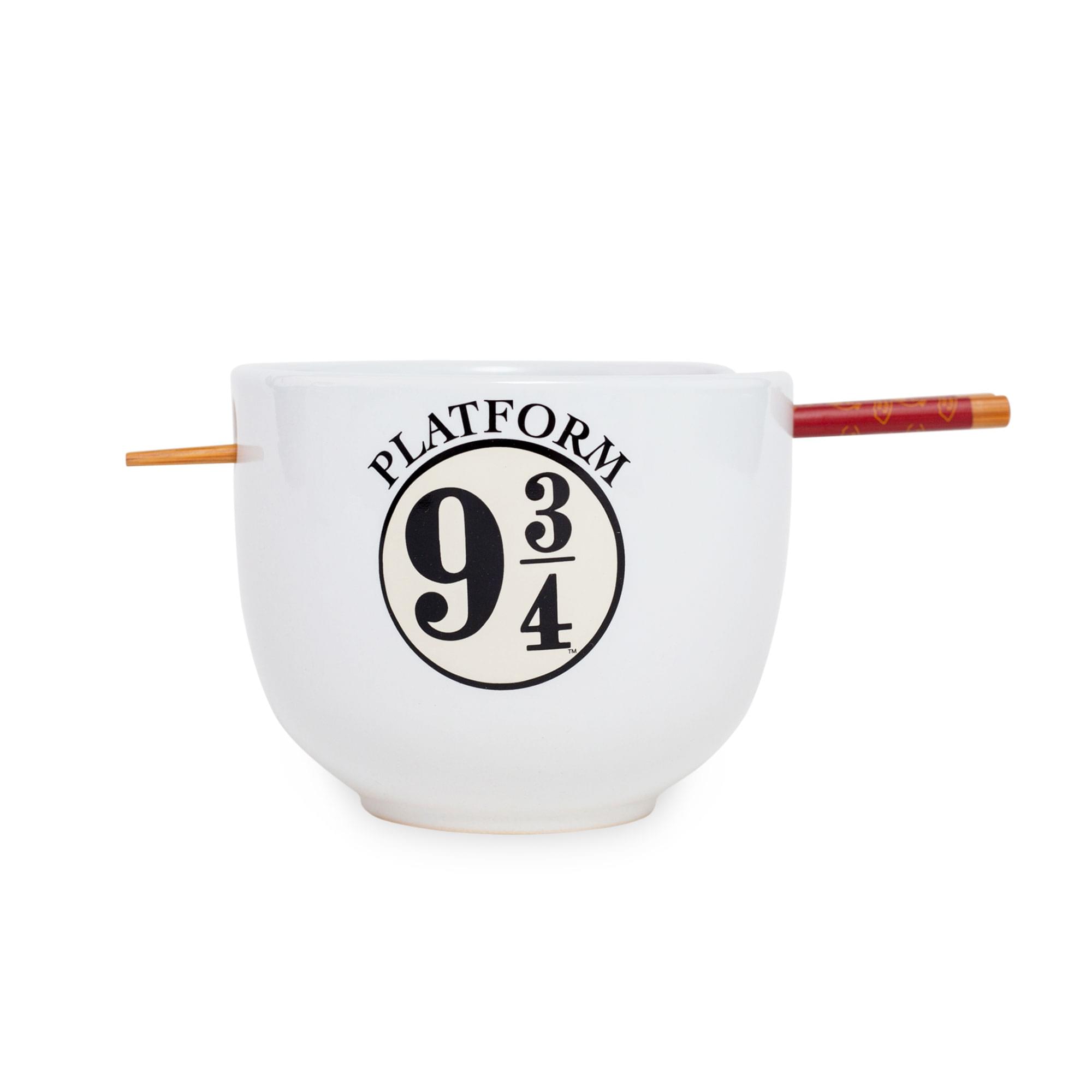 Harry Potter Platform 9 3-4 Dinnerware | 20-Ounce Ramen Bowl and Chopstick Set