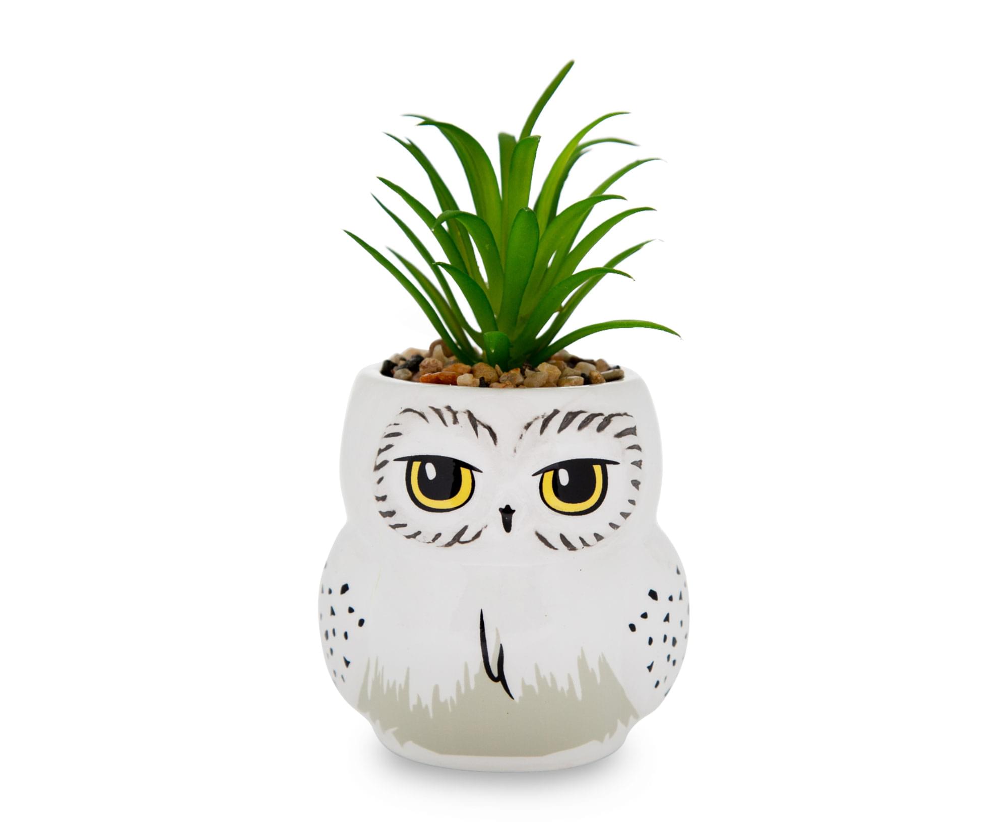Harry Potter Hedwig 3" Ceramic Mini Planter with Artificial Succulent