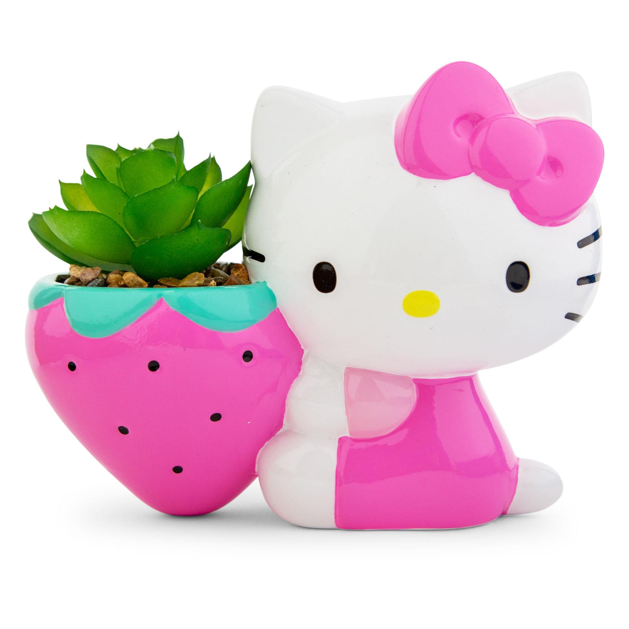 Sanrio Hello Kitty Strawberry 5" Planter With Artificial Succulent
