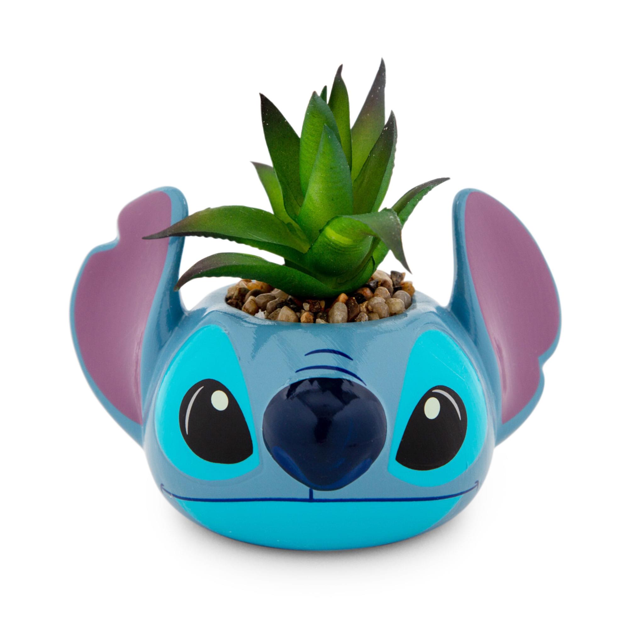 Disney Lilo & Stitch 3" Ceramic Mini Planter with Artificial Succulent