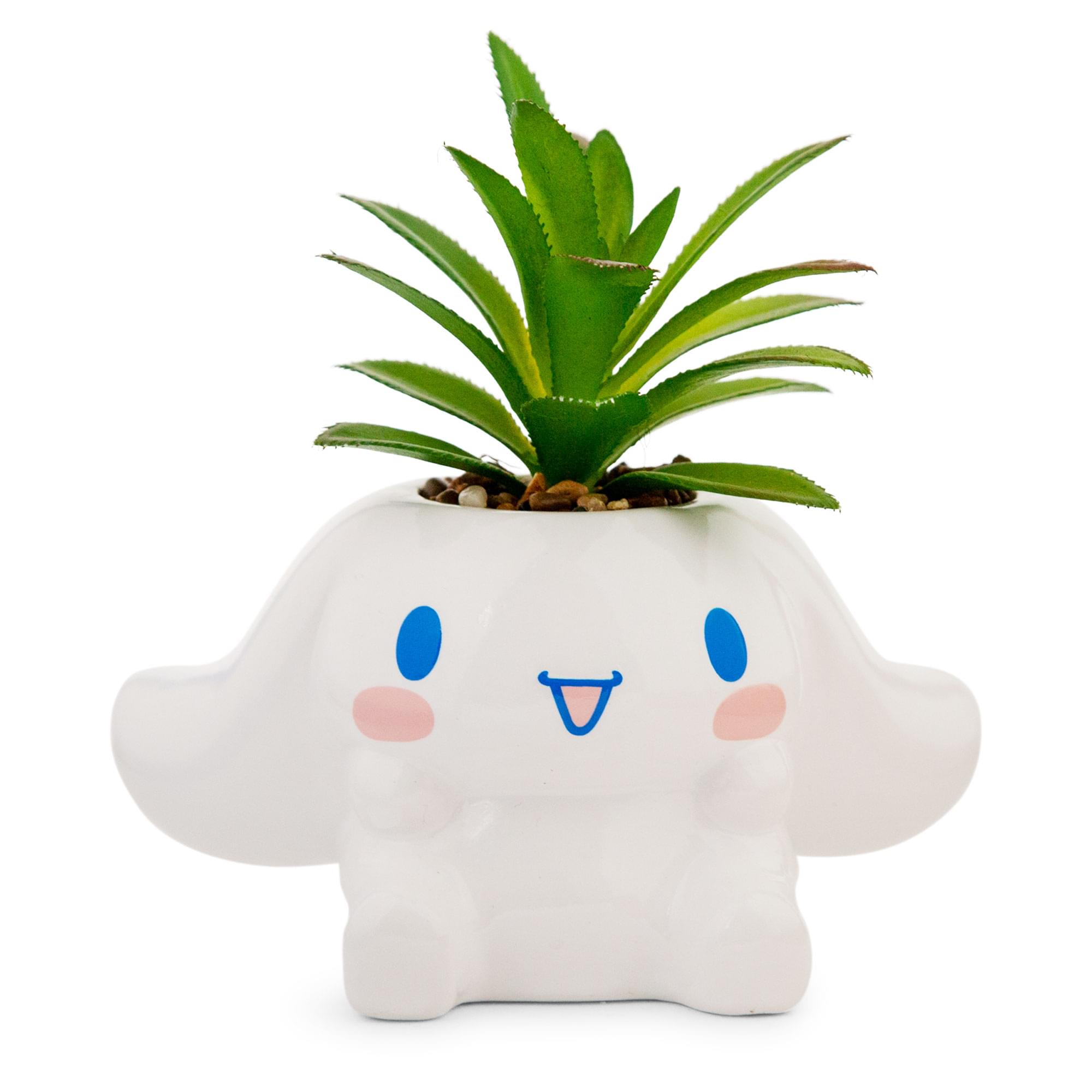 Sanrio Cinnamoroll 3" Ceramic Mini Planter With Artificial Succulent