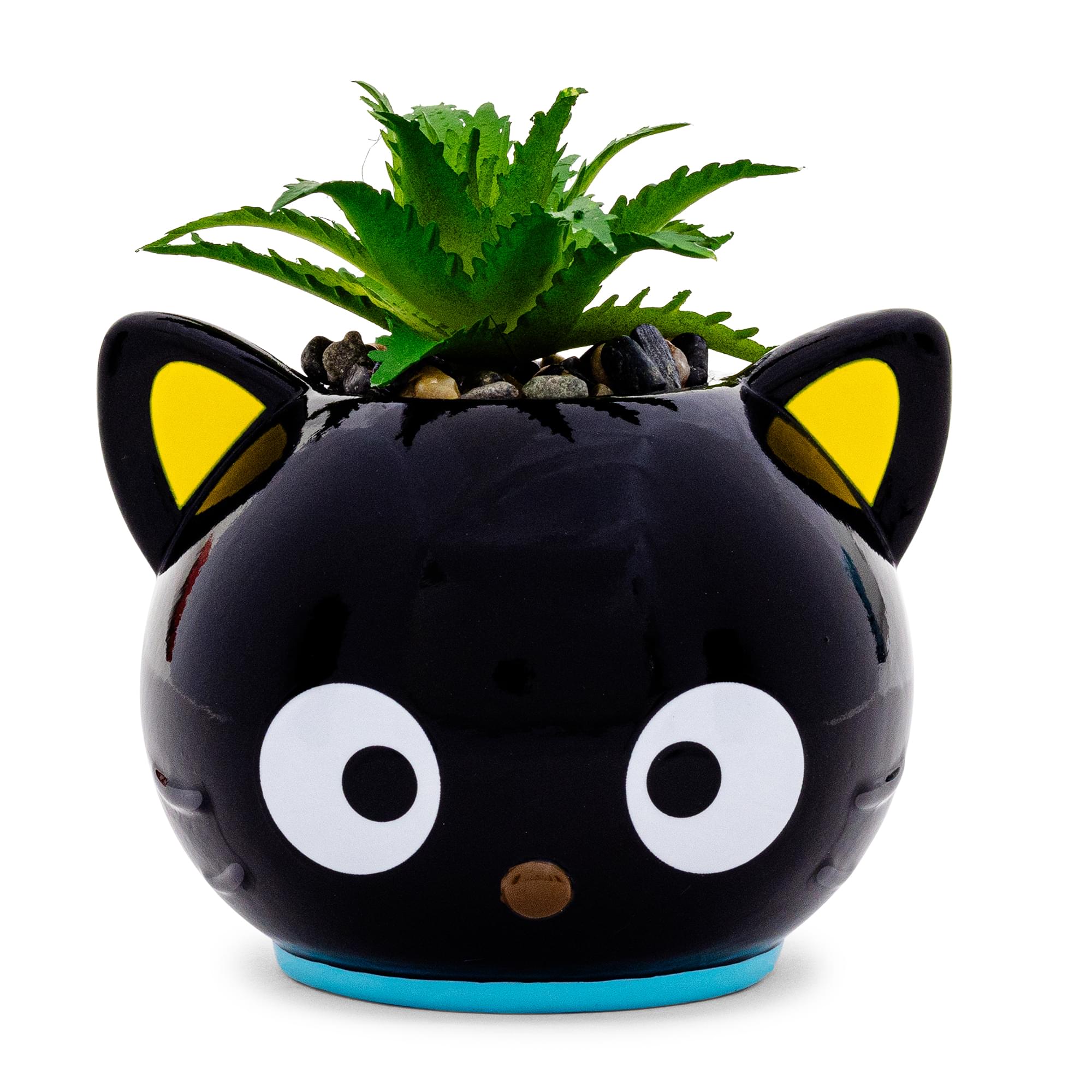 Sanrio Chococat 3" Ceramic Mini Planter With Artificial Succulent