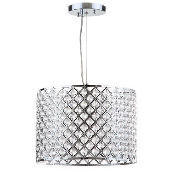 Safavieh Silva Beaded Adjustable Diamond 12 Inch LED Cage Pendant Silva Beaded Adjustable Diamond - LIT4444A - Transitional