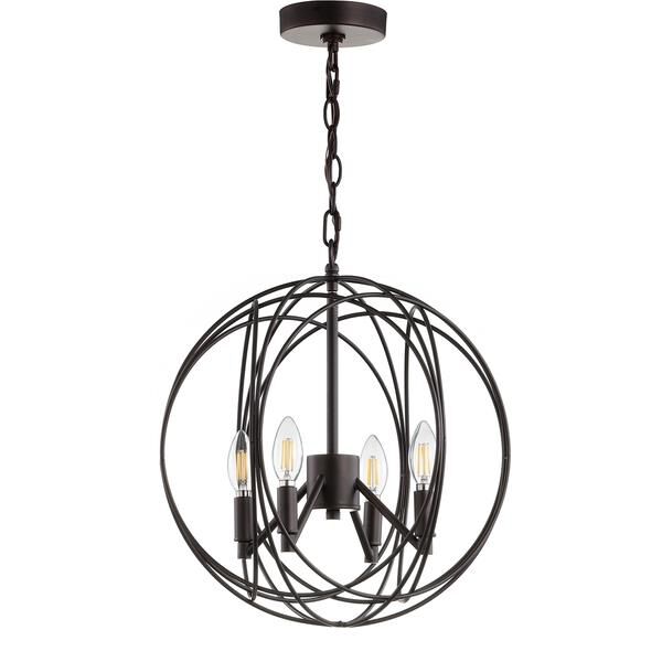Safavieh Cason 15 Inch LED Cage Pendant Cason - PND4055A - Transitional