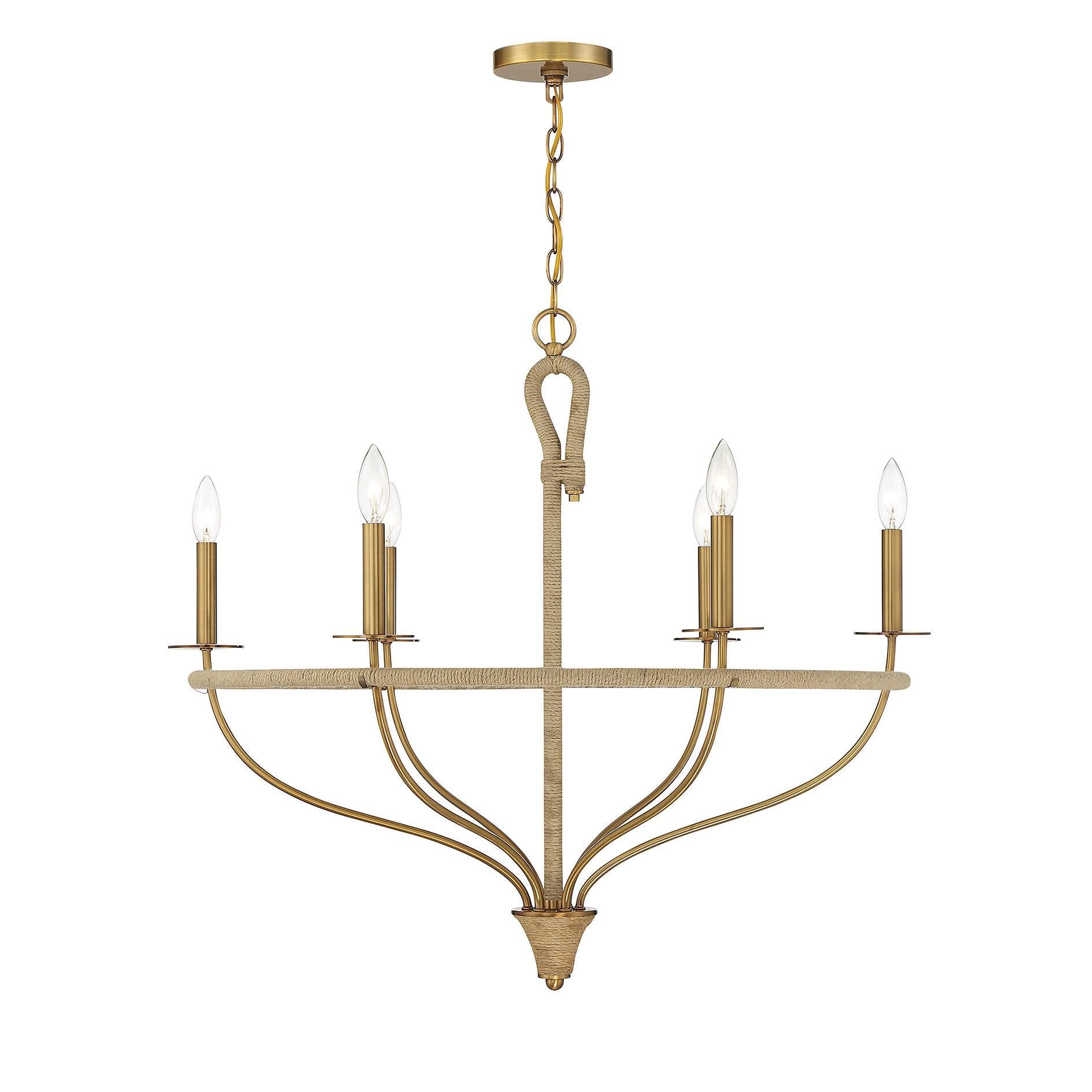 Savoy House Charter 32 Inch 6 Light Chandelier Charter - 1-1823-6-320 - Coastal Glam