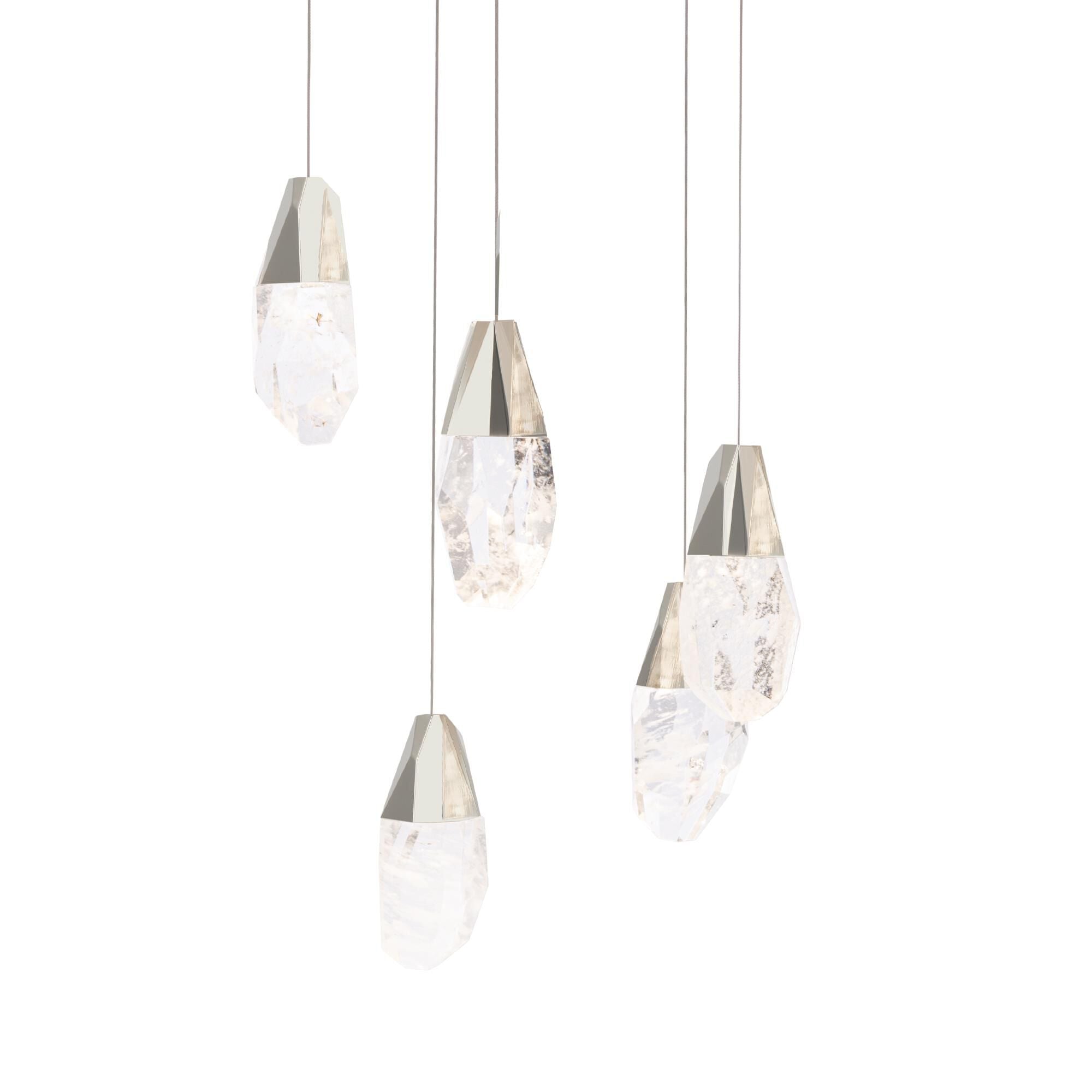 Schonbek Beyond Martini Multi Pendant Chandelier Martini - BPD20205OH-PN - Modern Contemporary
