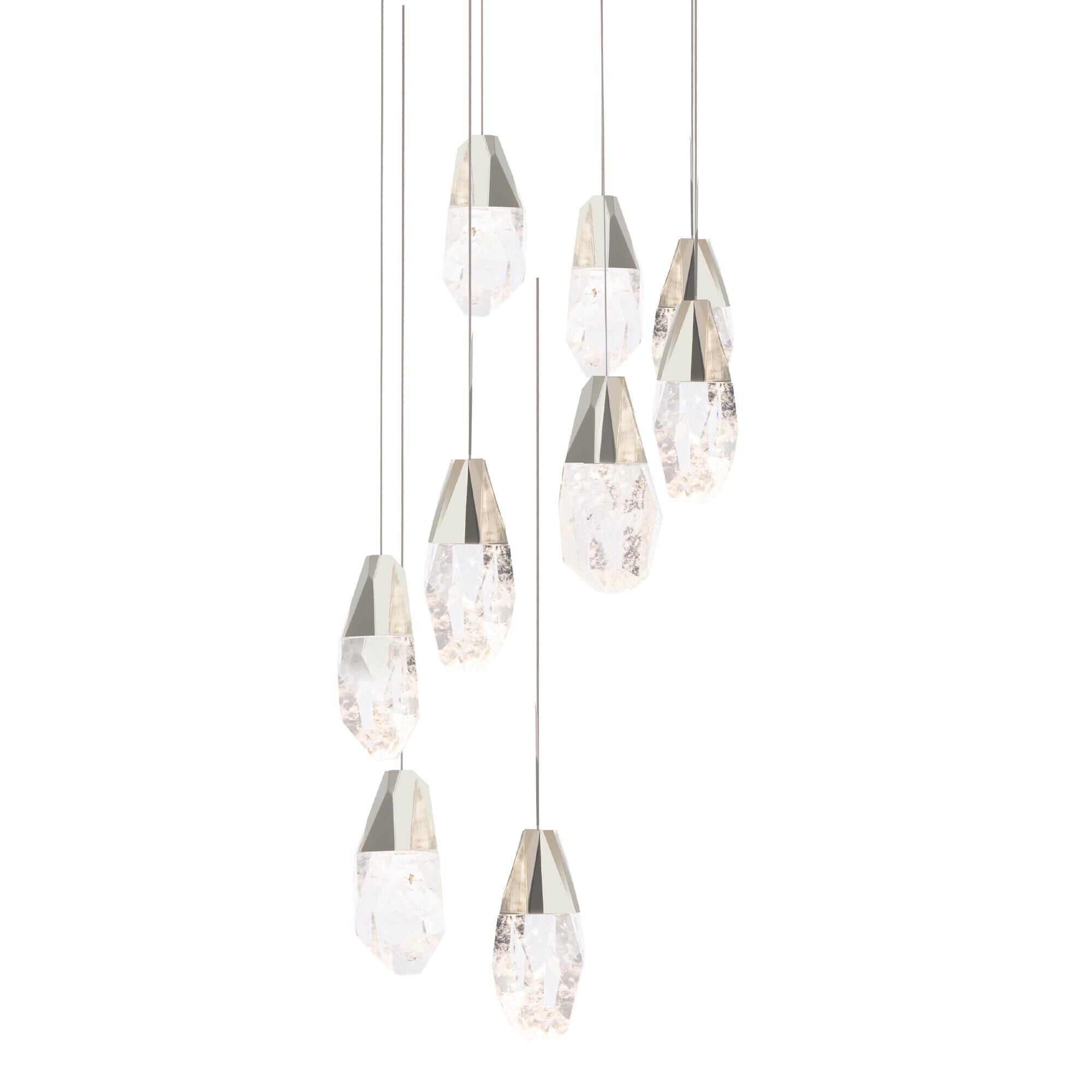 Schonbek Beyond Martini 17 Inch 9 Light LED Multi Light Pendant Martini - BPD20209OH-PN - Modern Contemporary