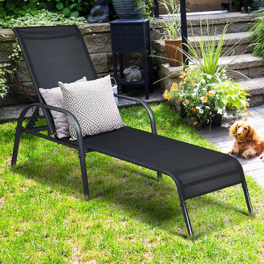 Outdoor Patio Chaise Lounge Chairs (Set of 2)