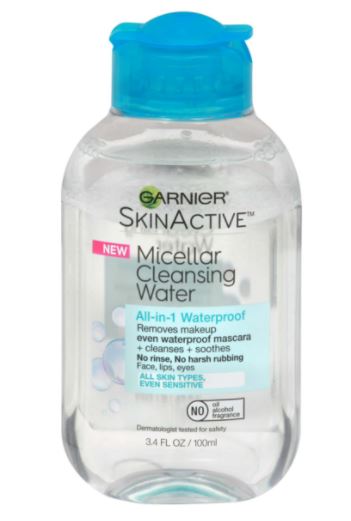 SkinActive Micellar Cleansing Water All-in-1 Cleanser & Waterproof Makeup Remover - 3.3oz