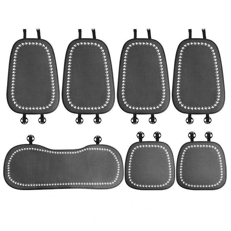 Deluxe Houndstooth Breathable Mesh Car Seat Cover Full Set, Car Seat Cover - Houndstooth - Full Seat