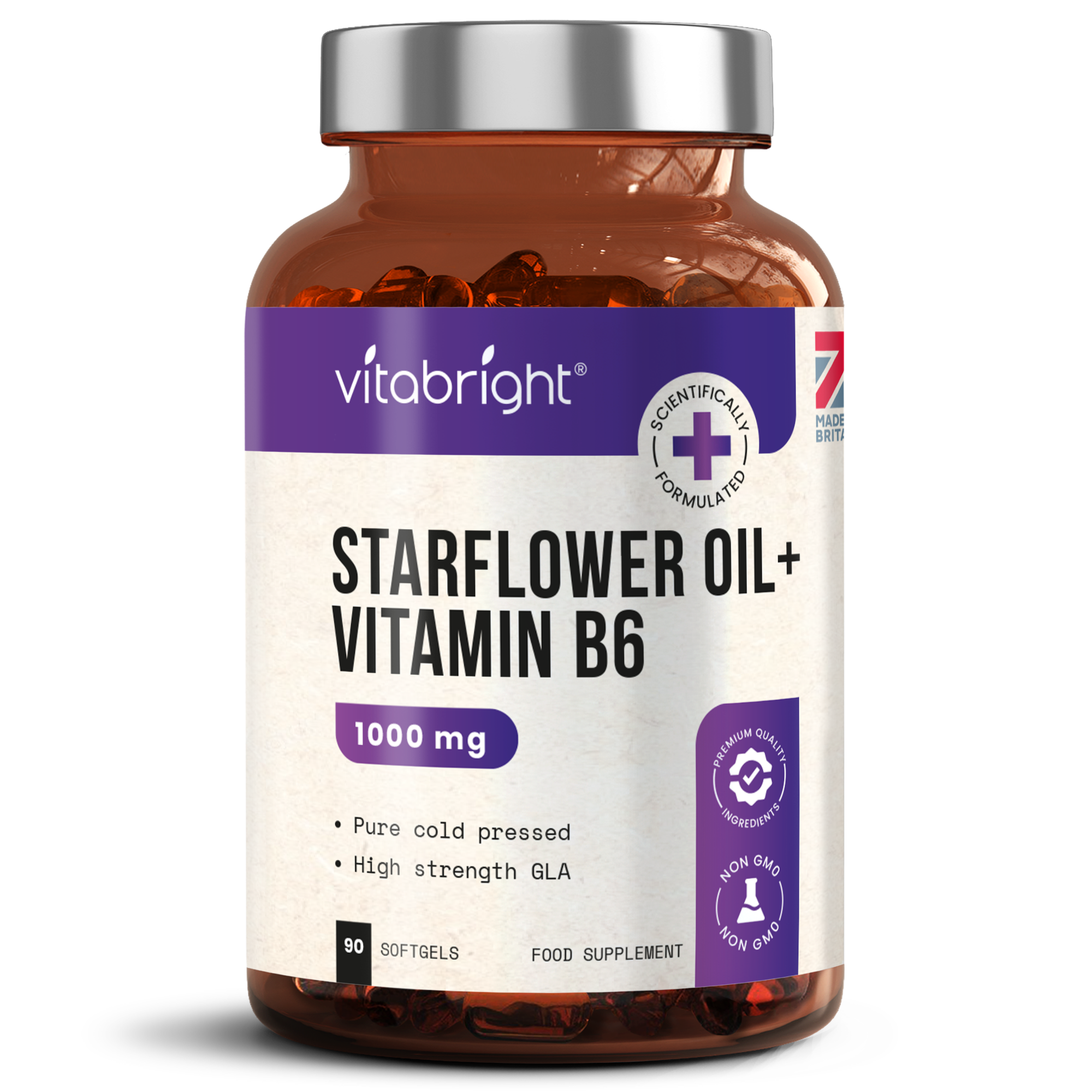 1000mg Starflower Oil Plus Vitamin B6 90 Capsules