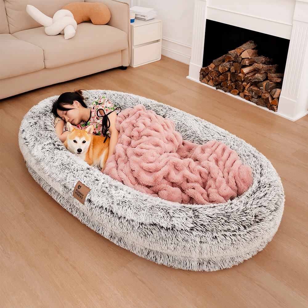 Dog Bed - Donut, Super Grey - Human Size