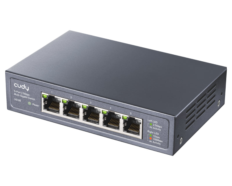 Switch CUDY HS105 5-Port 2.5G Desktop Metal