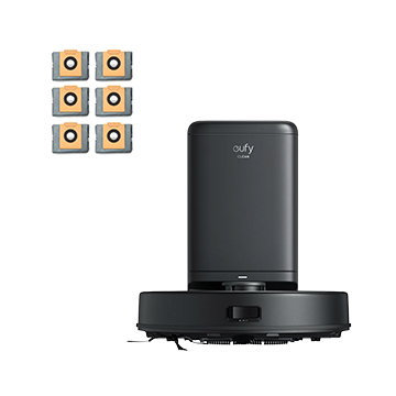 X8 Pro Robotic Vacuum with Self-Empty Station + Dust Bags (6 packs) Black