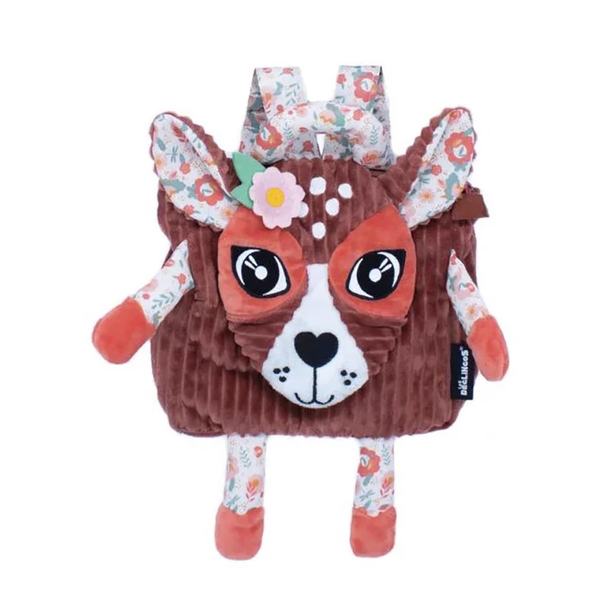 Les Delingos Corduroy Backpack Plush | Melimelos the Deer