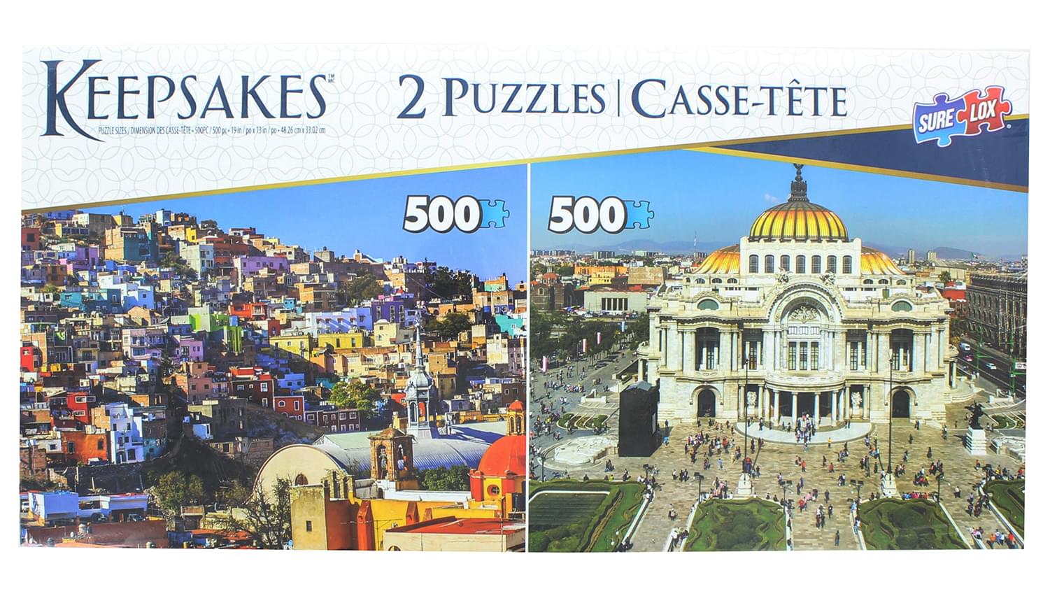 Set of 2 Keepsakes 500 Piece Jigsaw Puzzles | Mexico City - Barranquilla