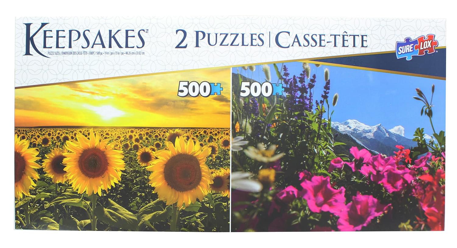 Set of 2 Keepsakes 500 Piece Jigsaw Puzzles | Wildflowers