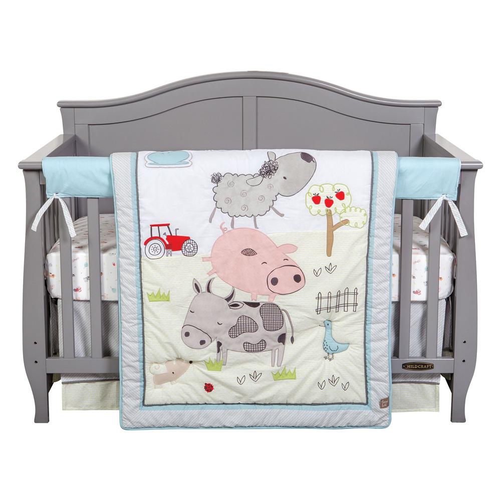 Barnyard 4 Piece Crib Bedding Set