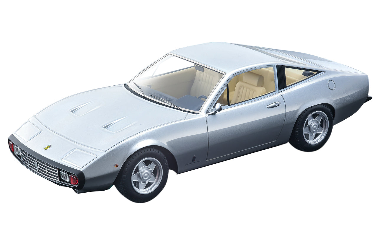 1971 Ferrari 365 GTC-4 Nurburgring Silver with Light Cream Interior Mythos Series Limited Edition to 80 pieces Worldwide 1-18 Model Car by Tecnomodel