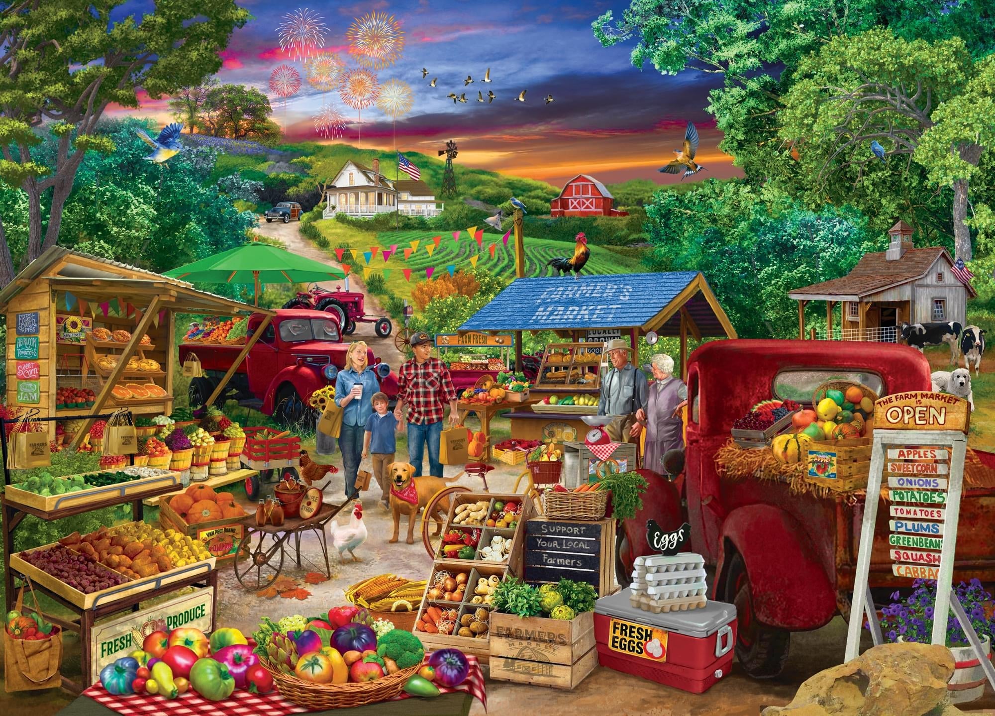 Farmer's Market Country Bumpkin 1000 Piece Jigsaw Puzzle