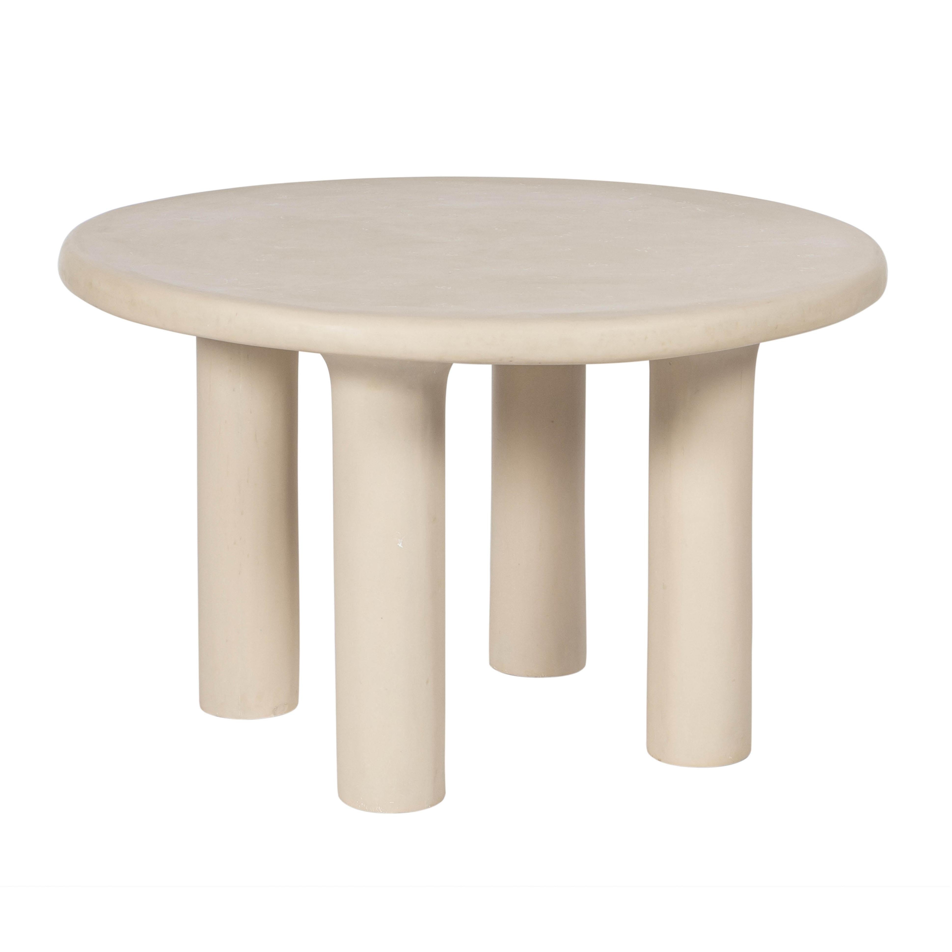 Barbara Cream Textured Indoor - Outdoor 47" Round Dining Table