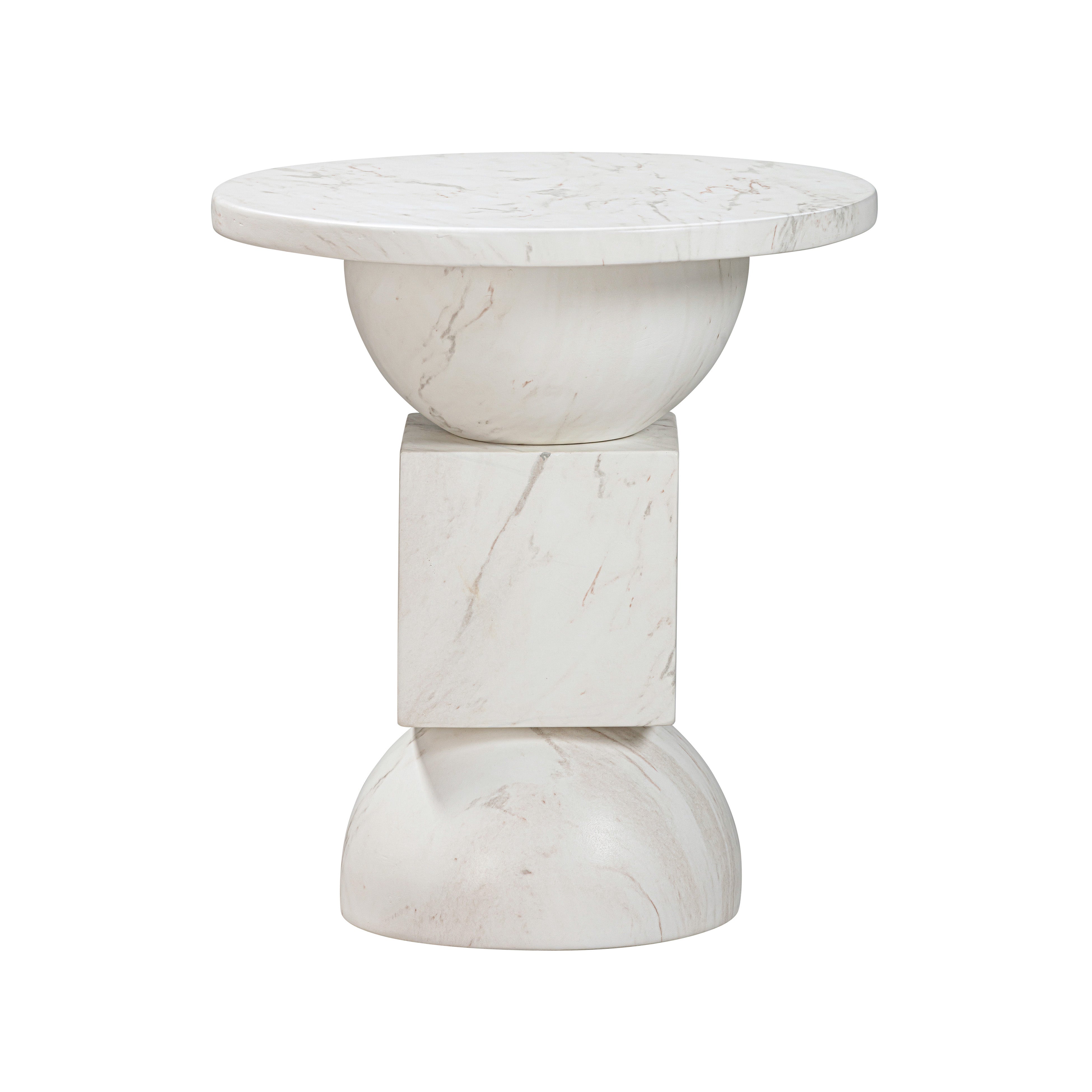 Chip Marble Print Indoor - Outdoor Side Table