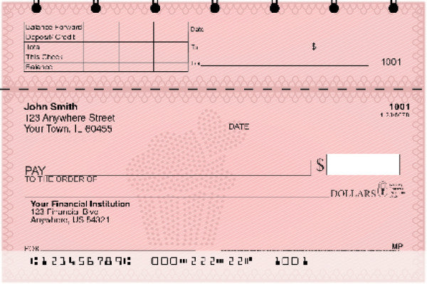 Valentine Treats Top Stub Personal Checks