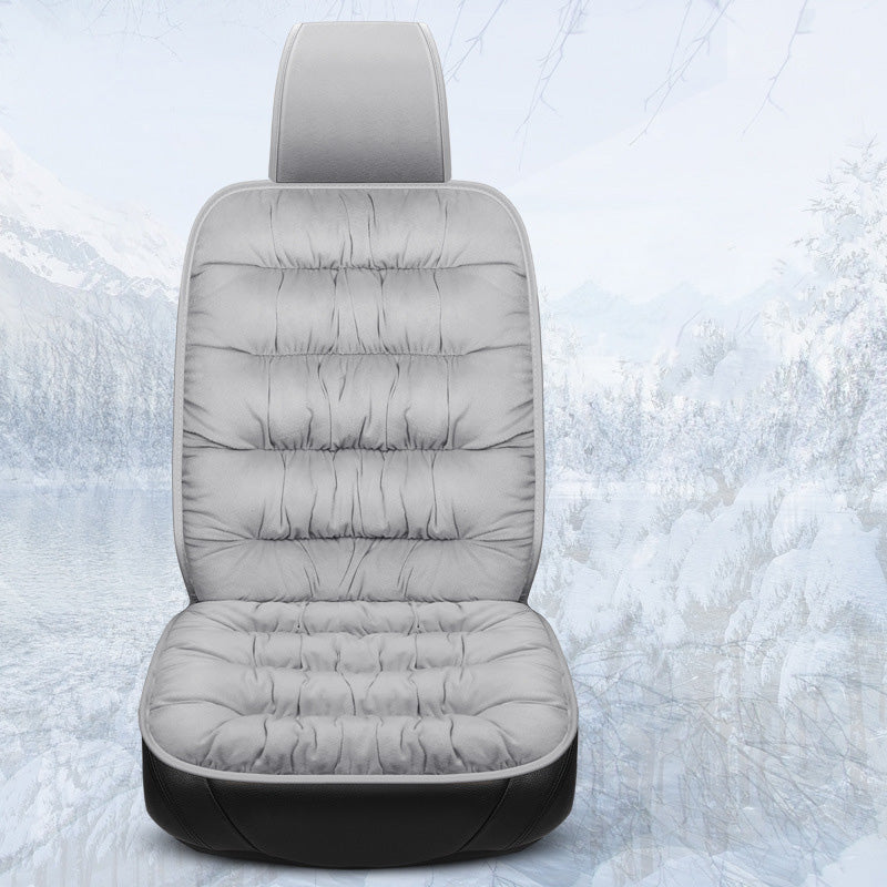 Thick Crystal Velvet Washable Human Pet Car Seat Cover, Grey - Full Seat