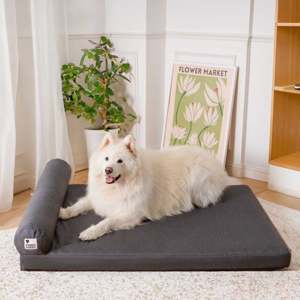 Thick Removable Orthopedic Waterproof Dog Bed, Grey - XXL