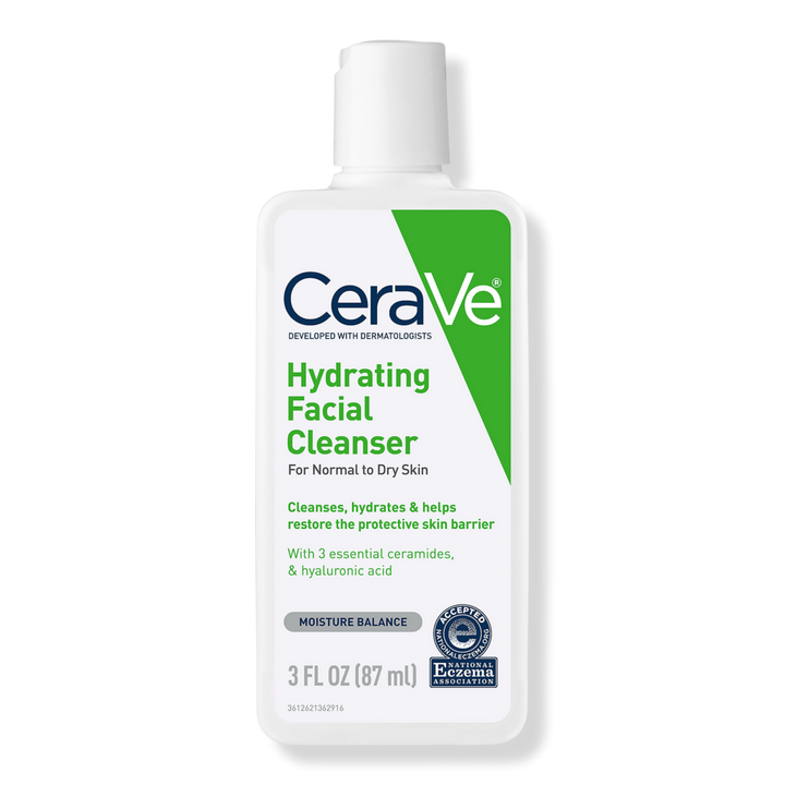 Travel Size Hydrating Face Cleanser For Dry to Normal Skin