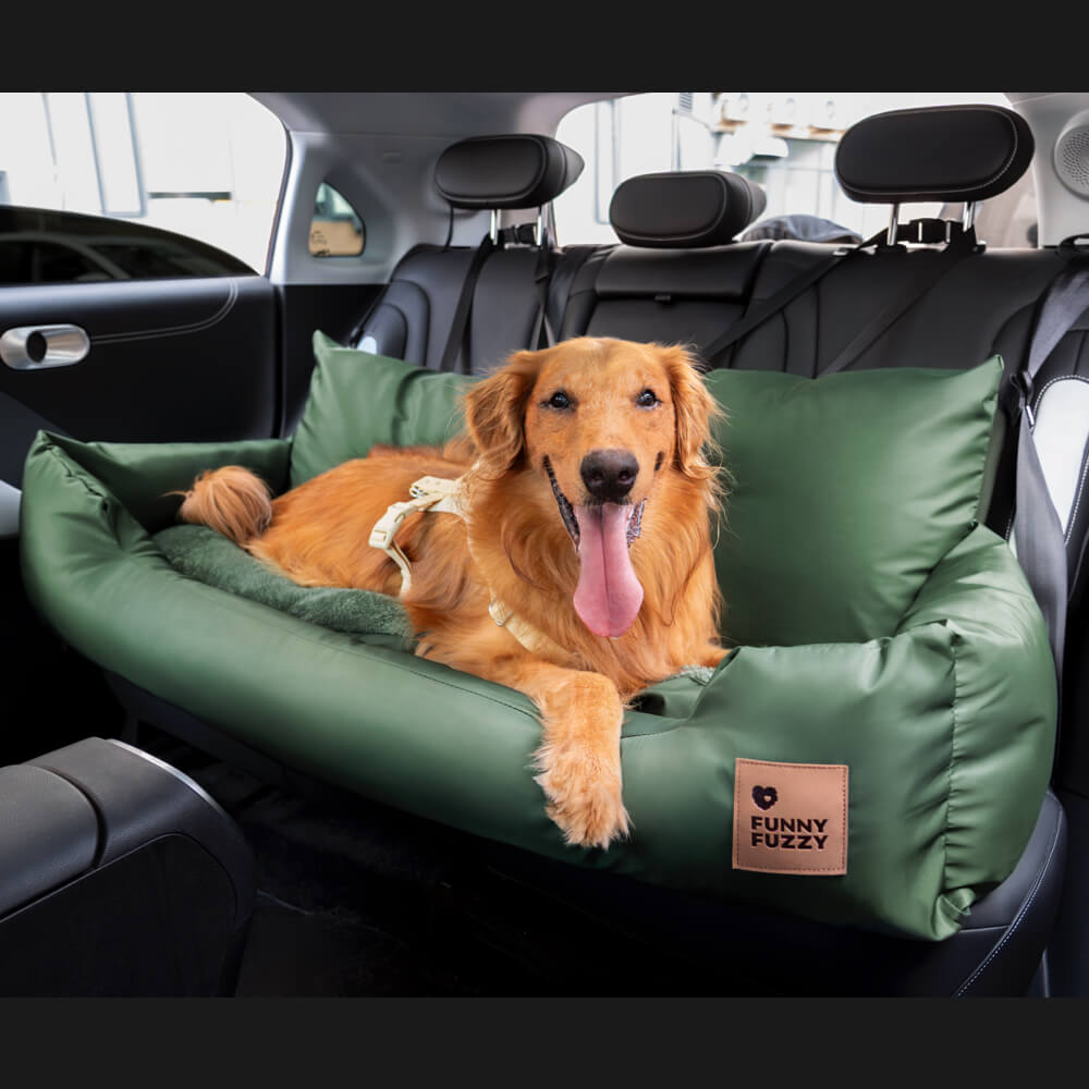 Dog Bed Car Seat, Super Waterproof Olive Green - Standard