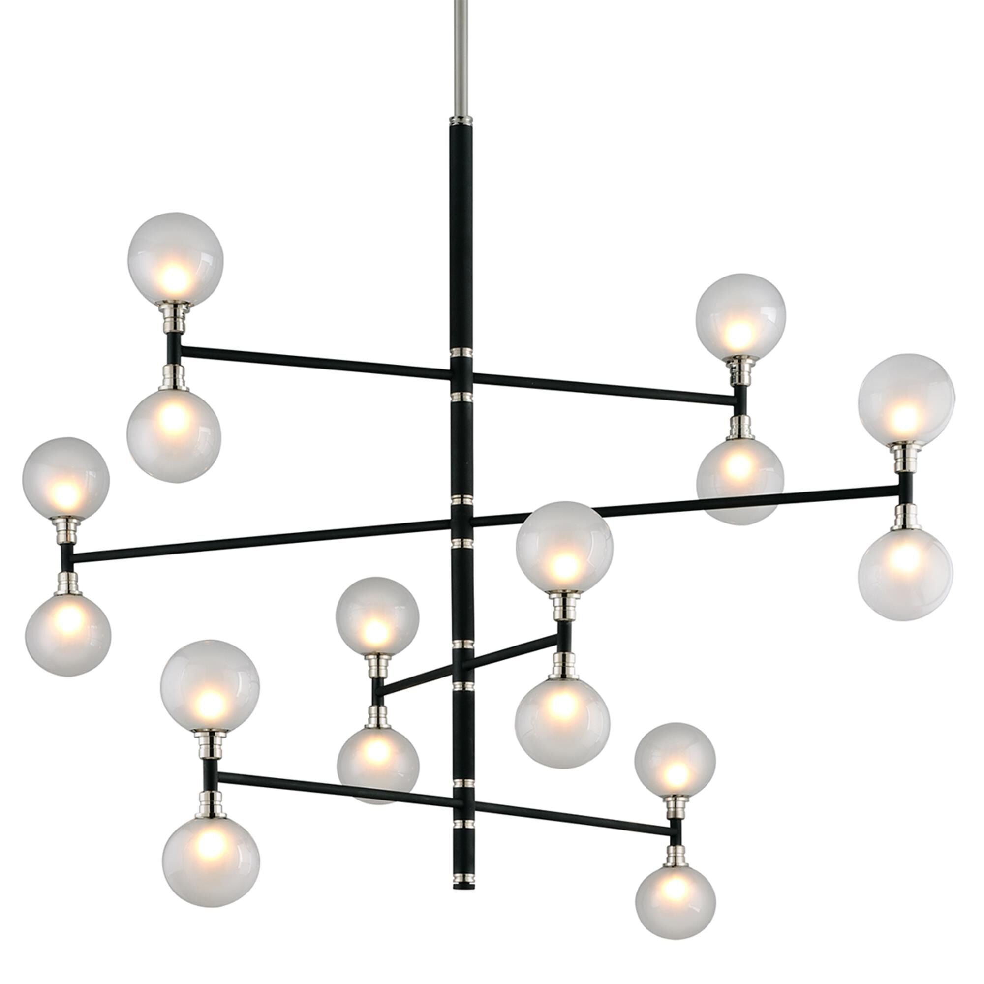 Troy Lighting Andromeda 56 Inch Cage Pendant Andromeda - F4827-TBK-PN - Mid-Century Modern