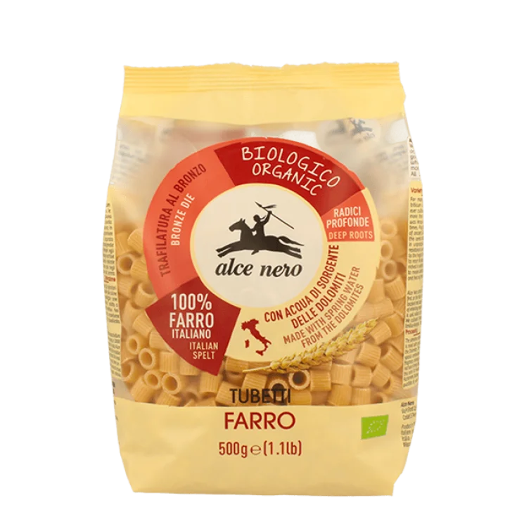 Alce nero spa Organic Farro Tubes Alce Nero 500g