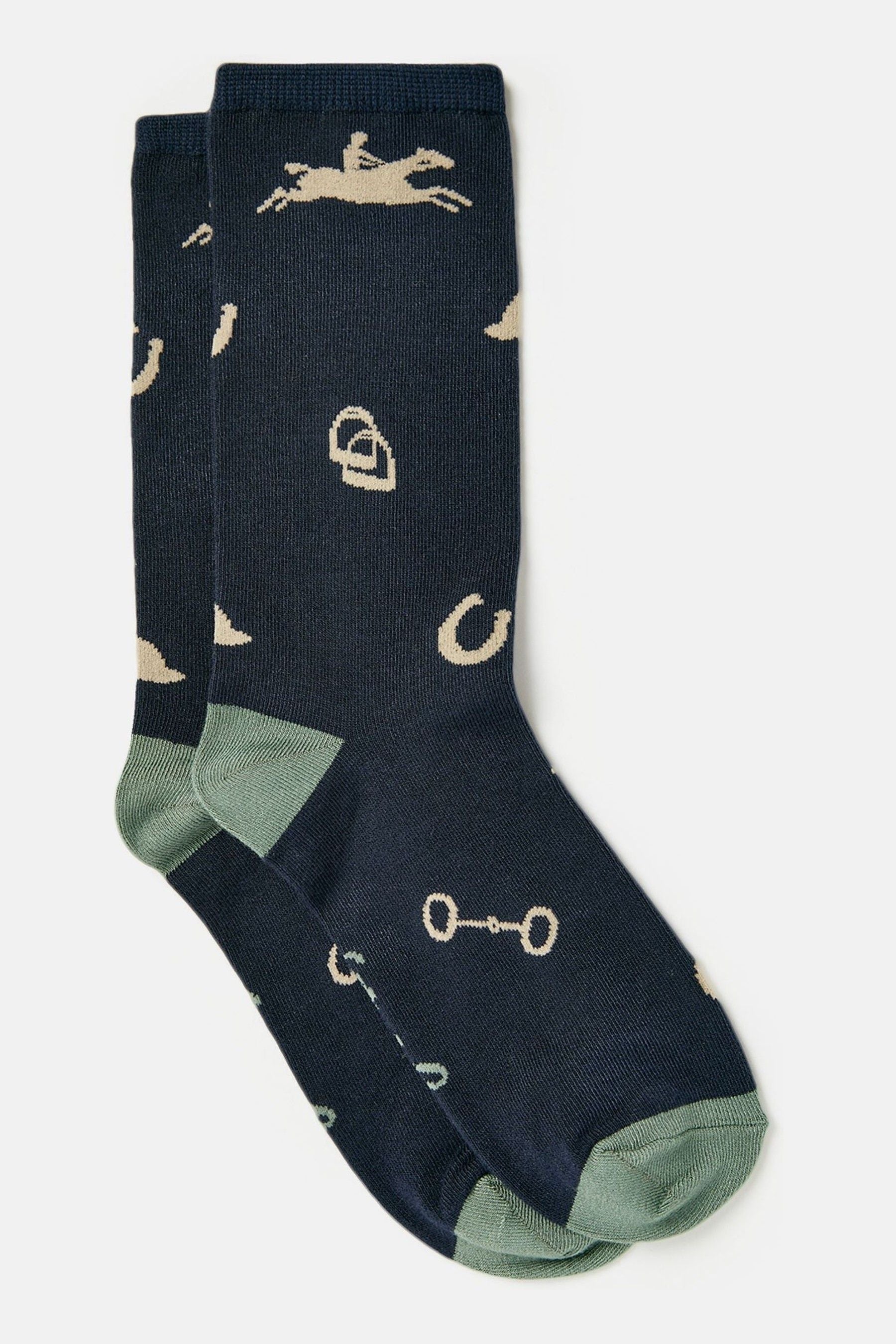 Joules - Excellent Everyday Navy Equestrian Ankle Socks