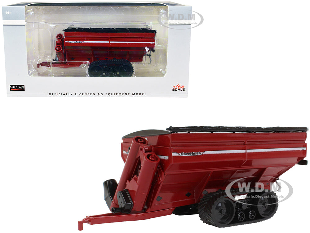 Unverferth 1120 Grain Cart with Tracks Red 1-64 Diecast Model by SpecCast