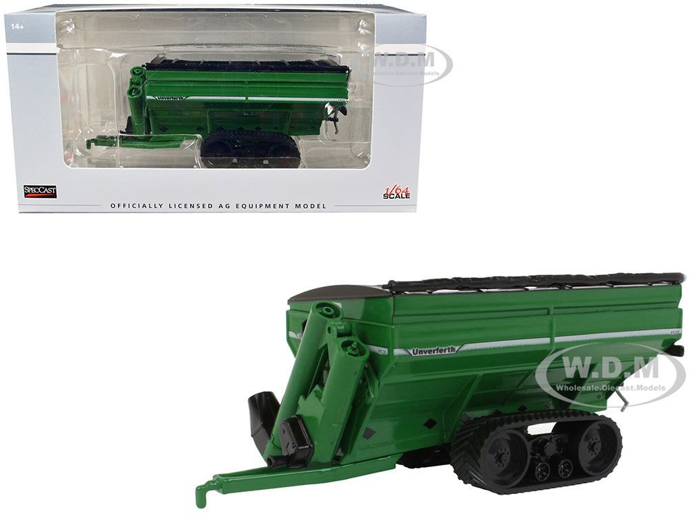 Unverferth 1120 Grain Cart with Tracks Green 1-64 Diecast Model by SpecCast