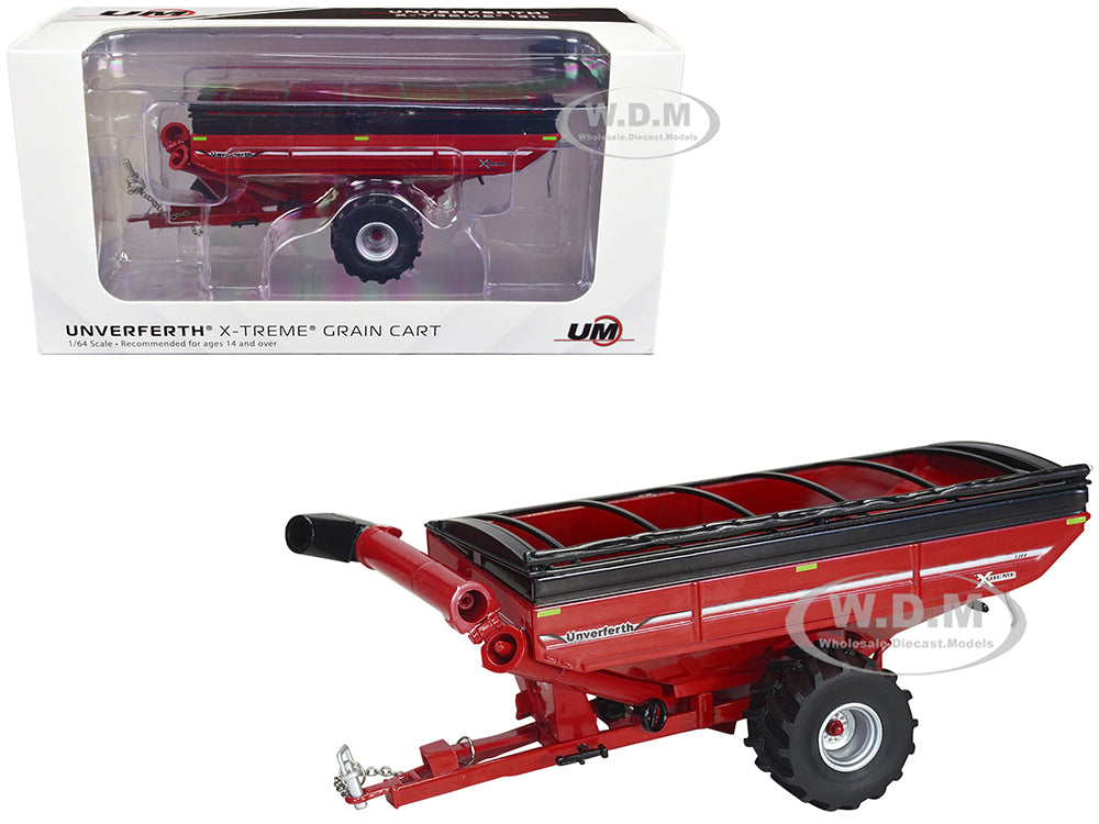 Unverferth X-Treme 1319 Grain Cart with Tires Red 1-64 Diecast Model by SpecCast