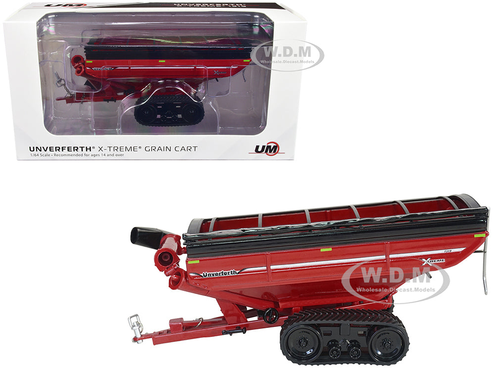 Unverferth X-Treme 1319 Grain Cart with Tracks Red 1-64 Diecast Model by SpecCast