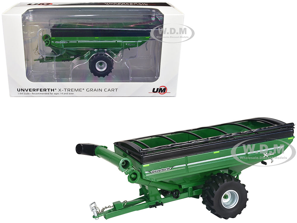 Unverferth X-Treme 1319 Grain Cart with Tires Green 1-64 Diecast Model by SpecCast